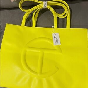 Telfar Highlighter Yellow Large Shopper